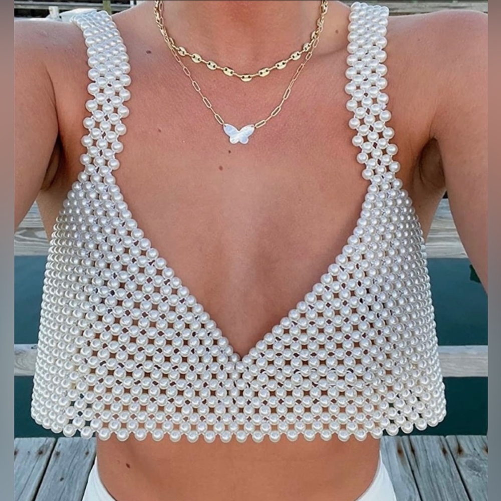 Peggy Crop top in Pearl - Picture 5 of 17